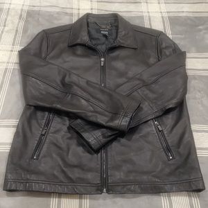 Alfani 100% genuine leather zip jacket